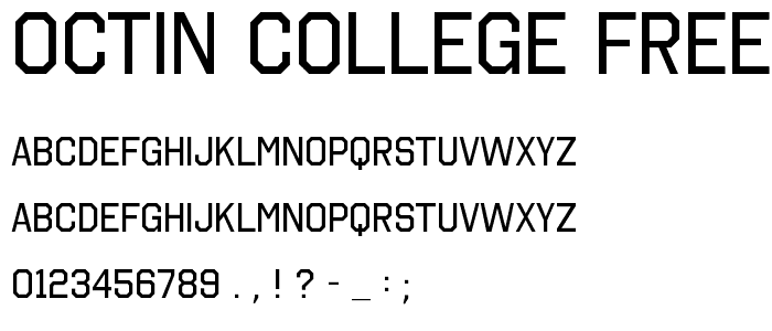 Octin College Free font